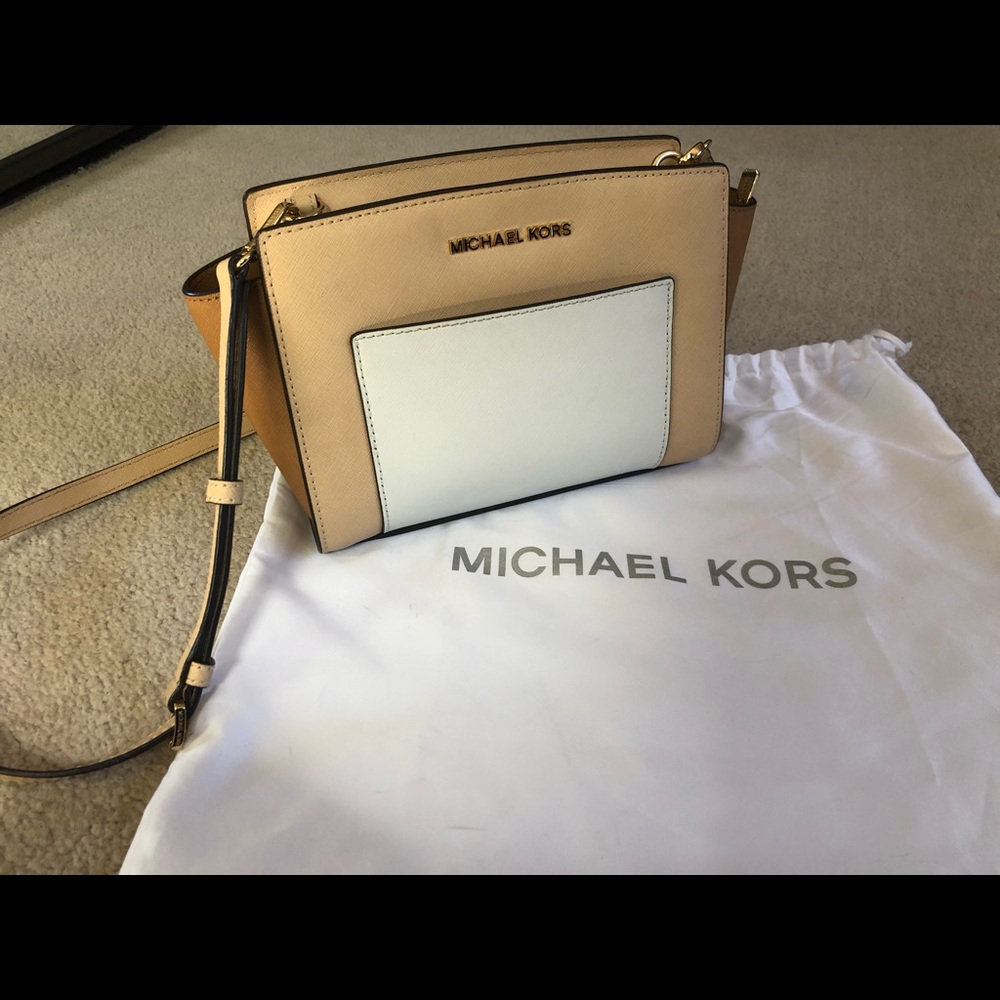 Michael Kors color block crossbody handbag